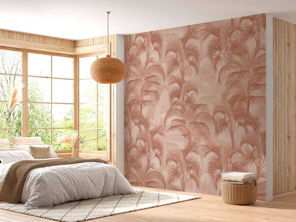 Palmiers vintage tropicaux - terre cuite