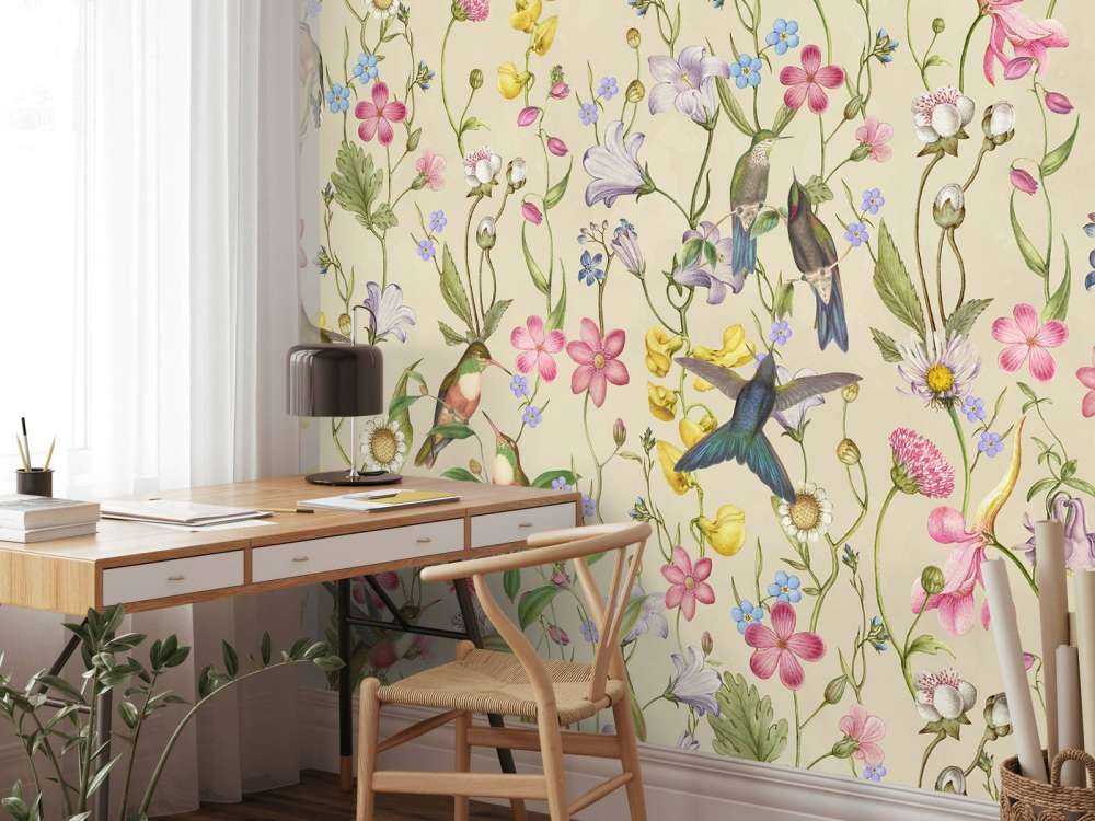 Oiseaux en fleurs