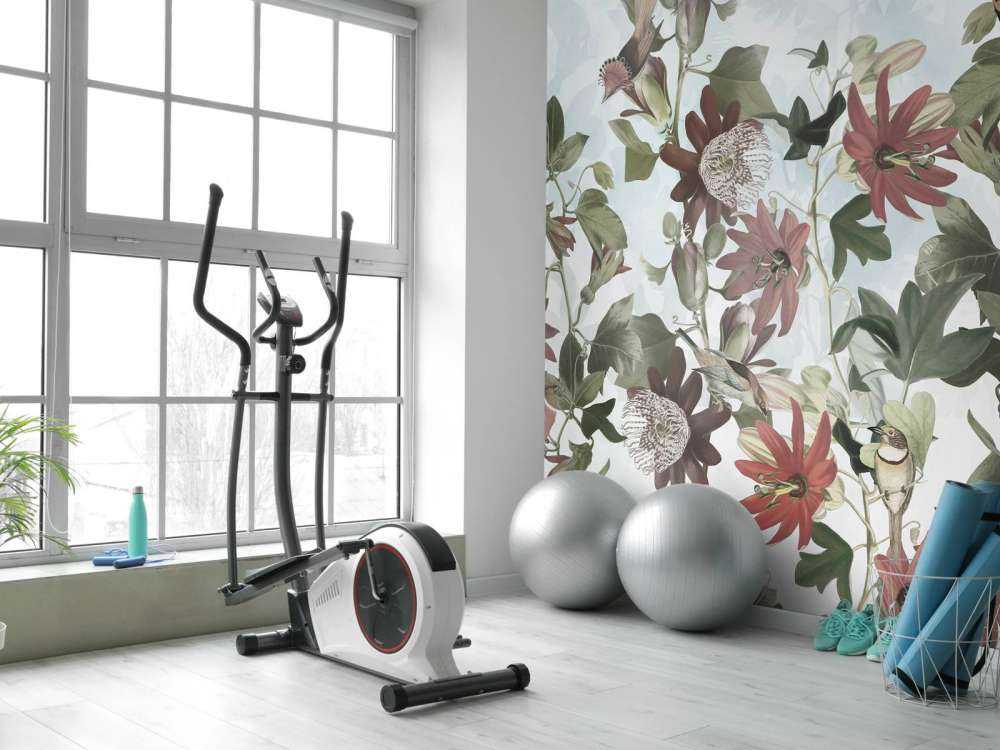 Sept oiseaux dans un feuillage enchanté - Bleu doux