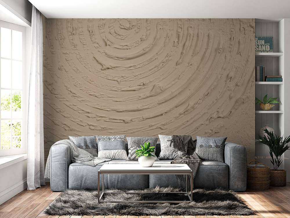 Formes et lignes courbes en taupe