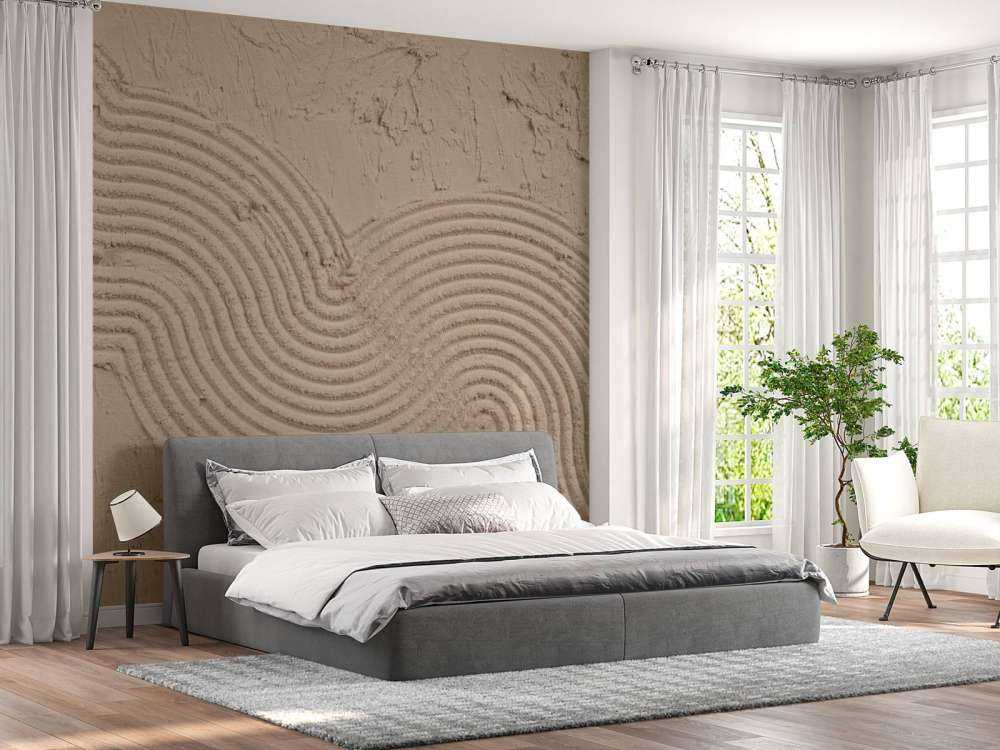 Lignes et structures organiques en taupe