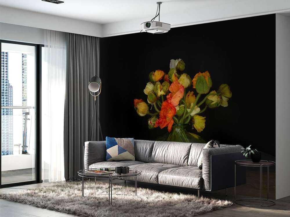 Vase pittoresque avec des fleurs
