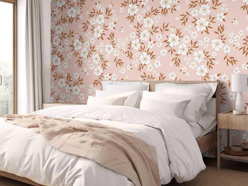 Fleurs avec feuilles