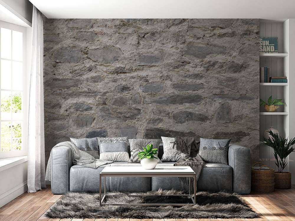 Mur avec des pierres brutes
