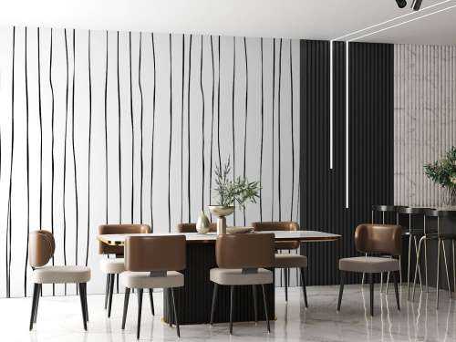 Lignes abstraites en noir et blanc