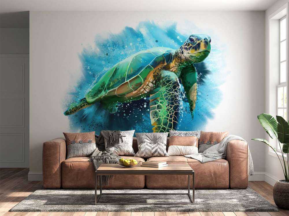 Tortue de mer dessinée