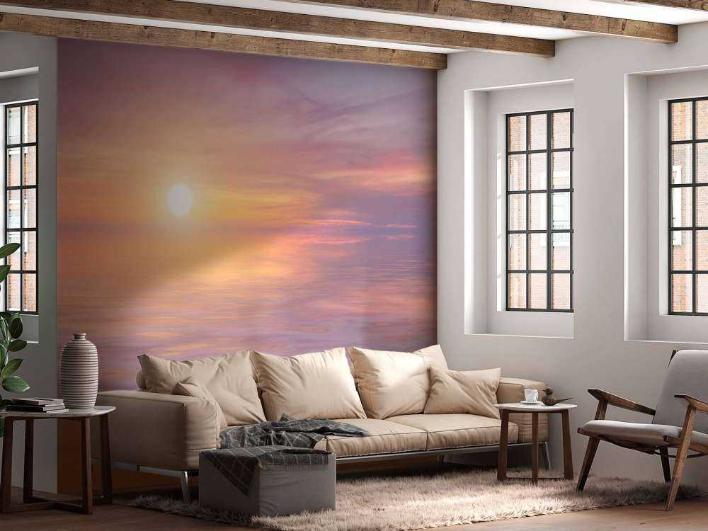Coucher de soleil lilas