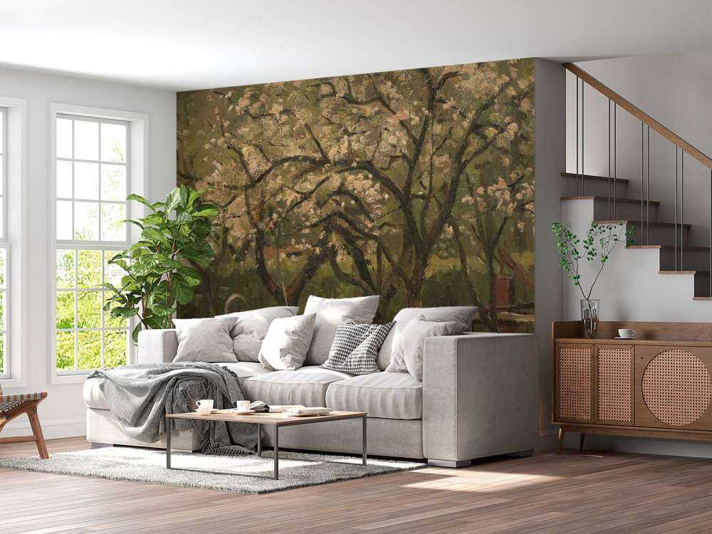 Arbre fleuri dans un verger