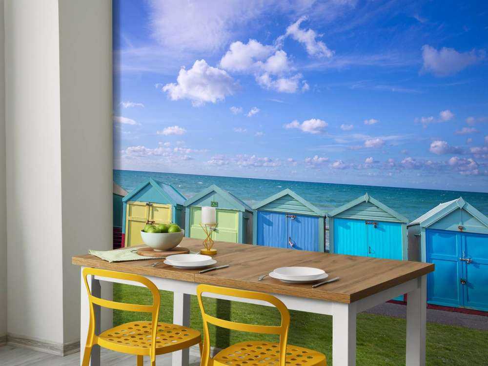 Maisons de plage colorées