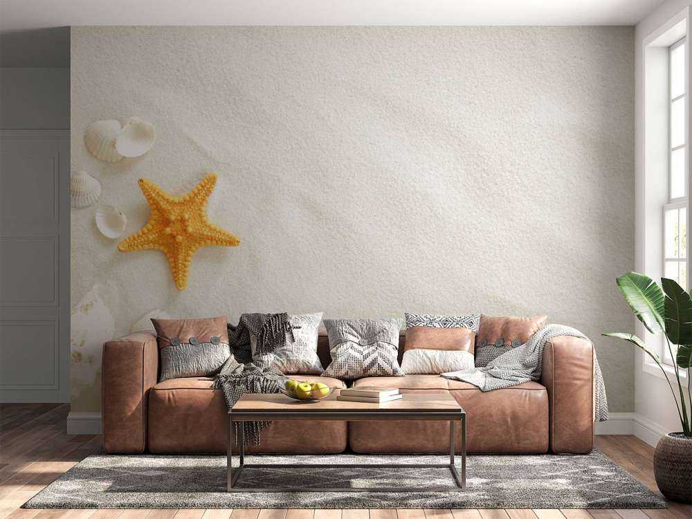 Étoile de mer sur sable blanc