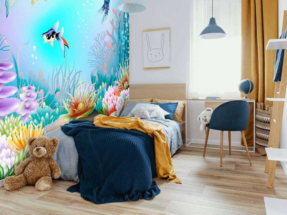 Les poissons dans la mer