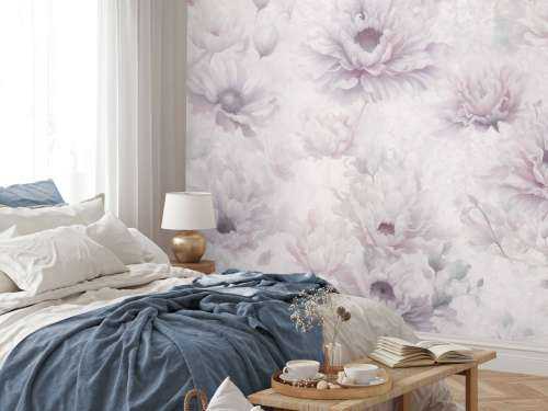 Mur romantique rose