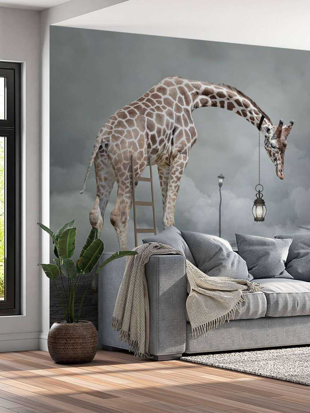 Paysage fantastique avec des animaux