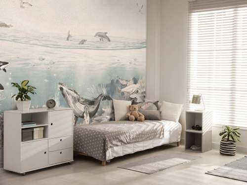 Paysage Océanique avec Animaux
