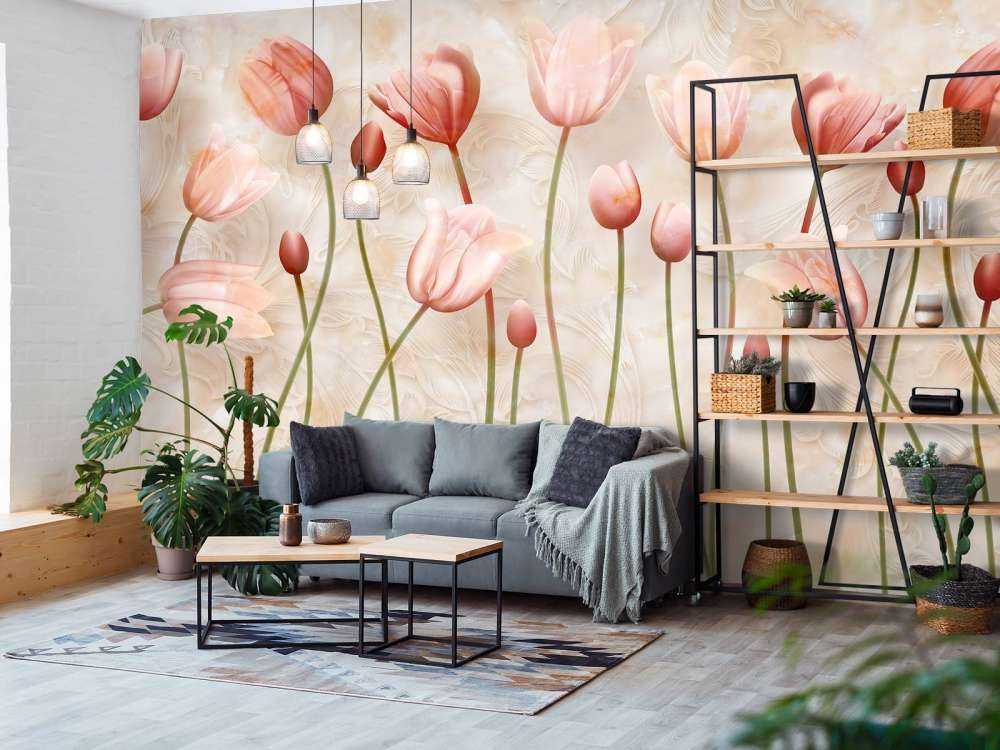 Tulipes roses ondulées