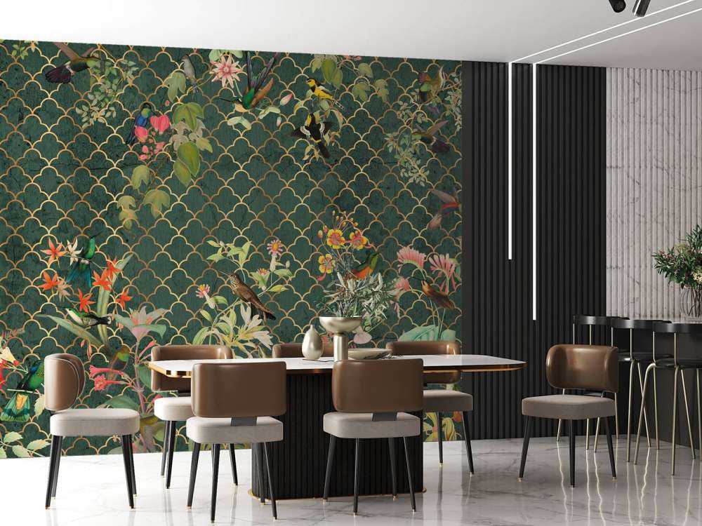 Élégance de la jungle avec de l'or