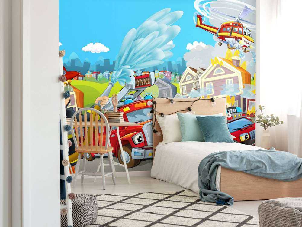 Chambre d'enfants pompiers