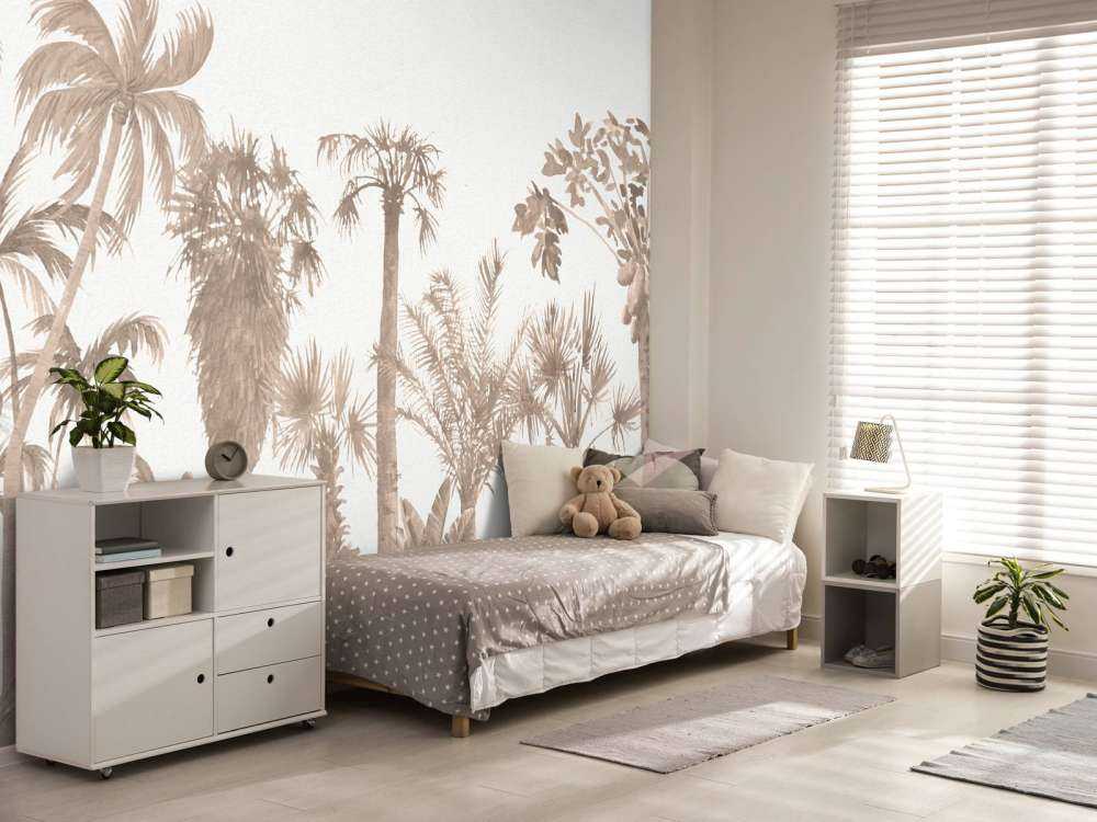 Thème de la jungle en taupe