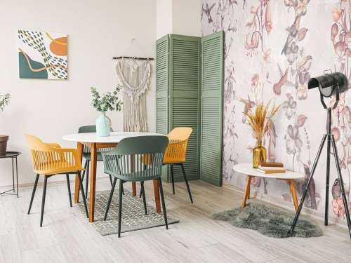 Weadow et Fleurs de Jardin Rose Ancien