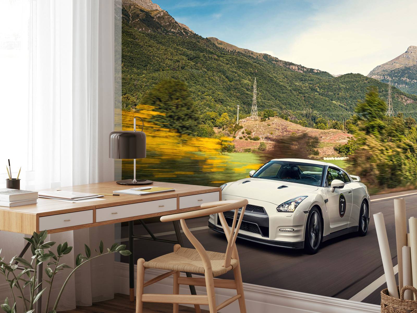 Nissan GT-R en pleine vitesse