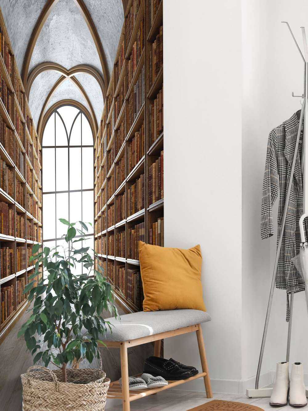 Salle de bibliothèque médiévale