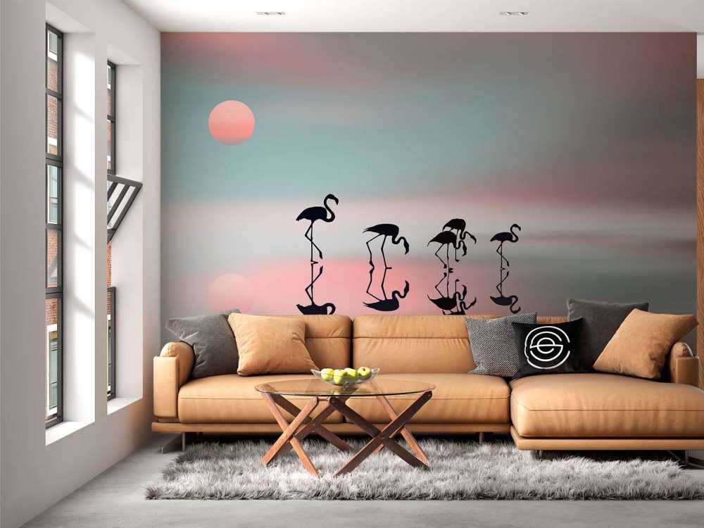 Family flamingos