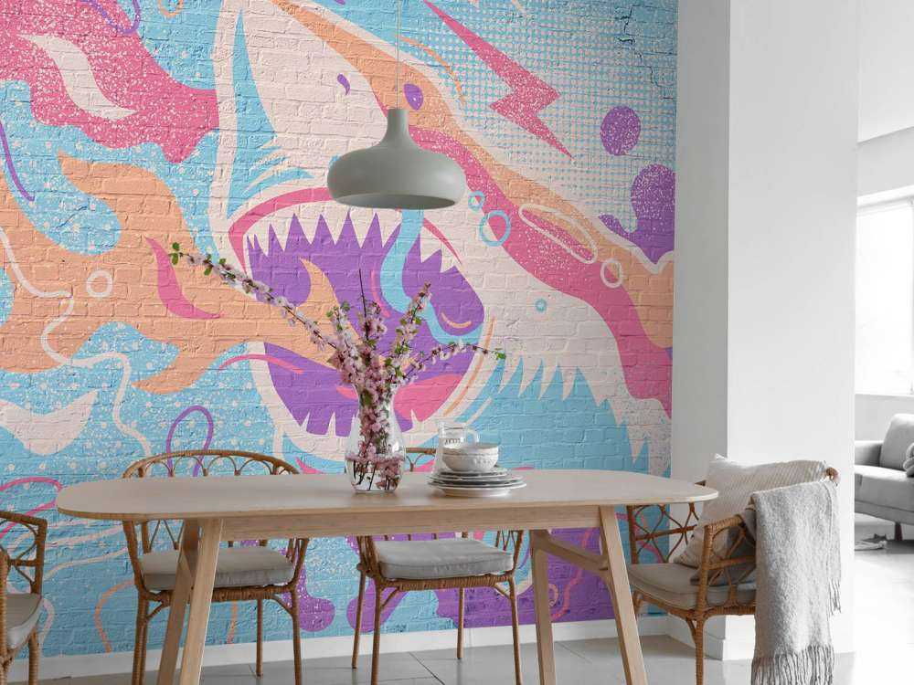Graffiti avec un requin