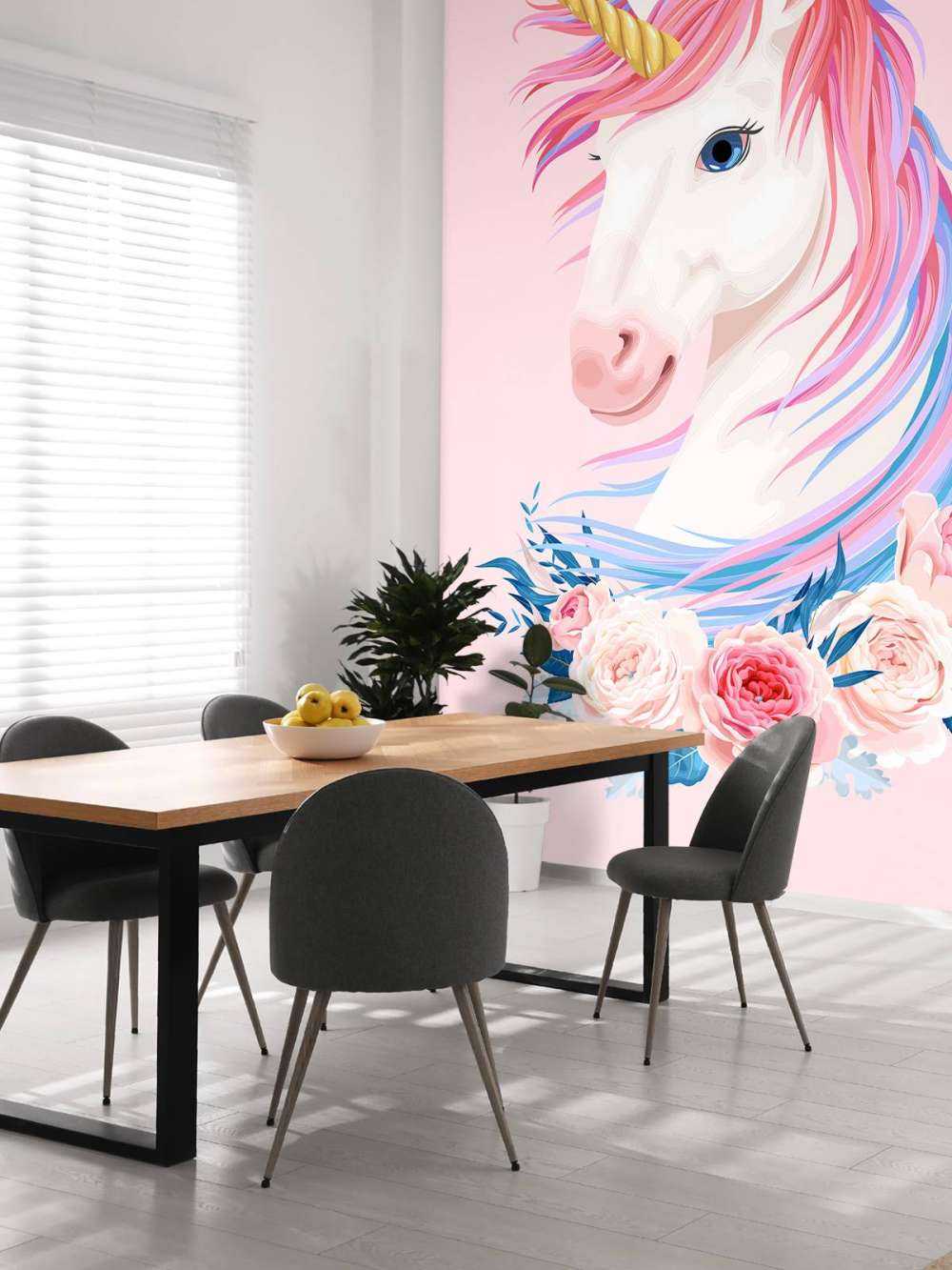 Licorne avec des fleurs