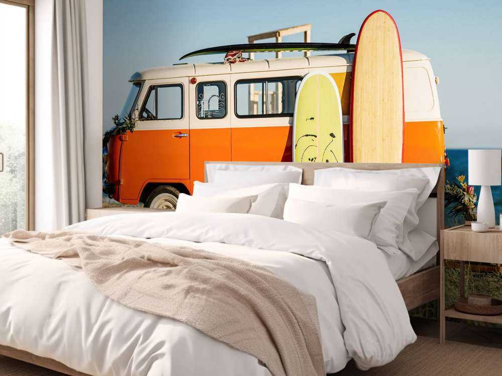 Bus avec planche de surf