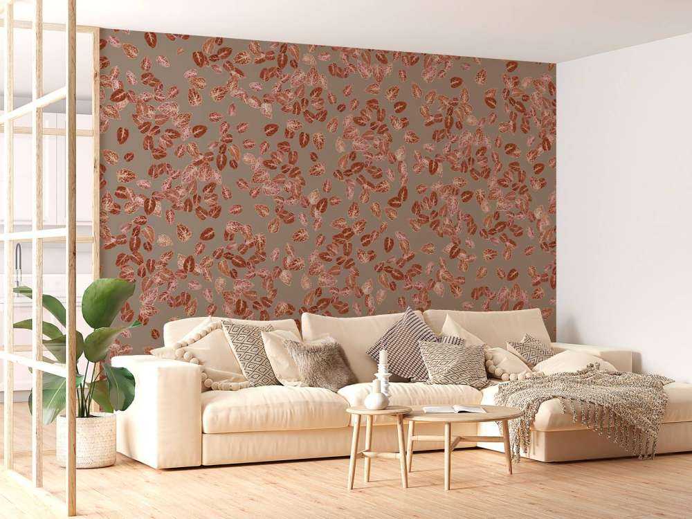 Petites feuilles sur taupe