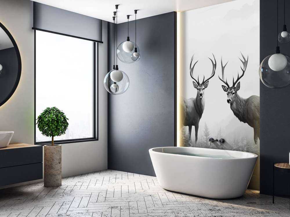 Symétrie des cerfs de la forêt brumeuse