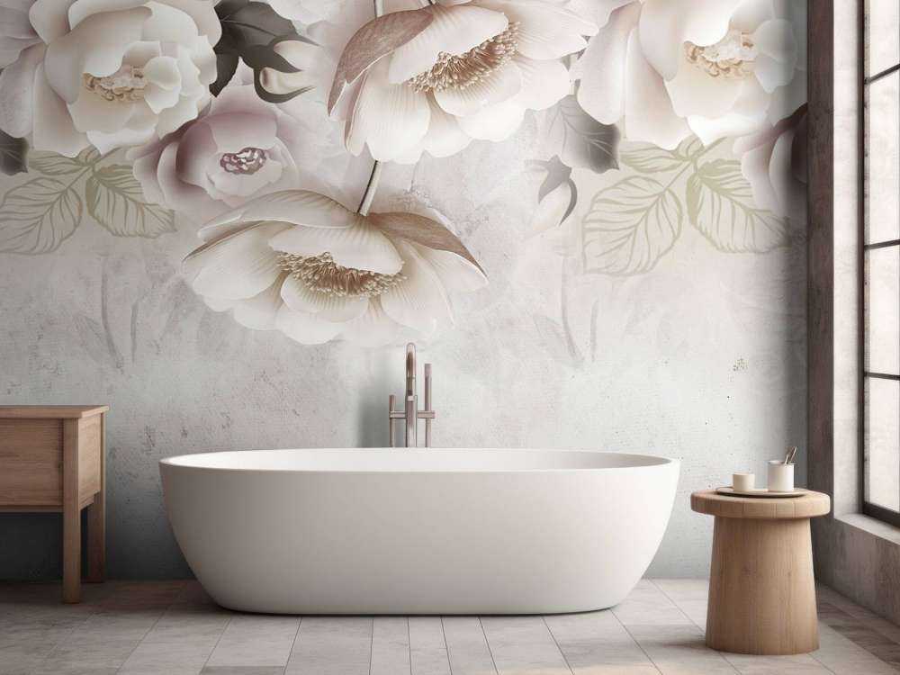 Fleurs beiges