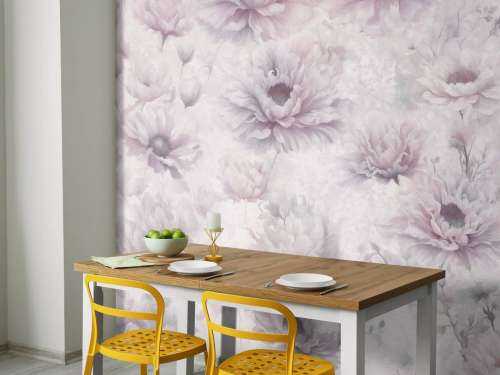 Mur romantique rose