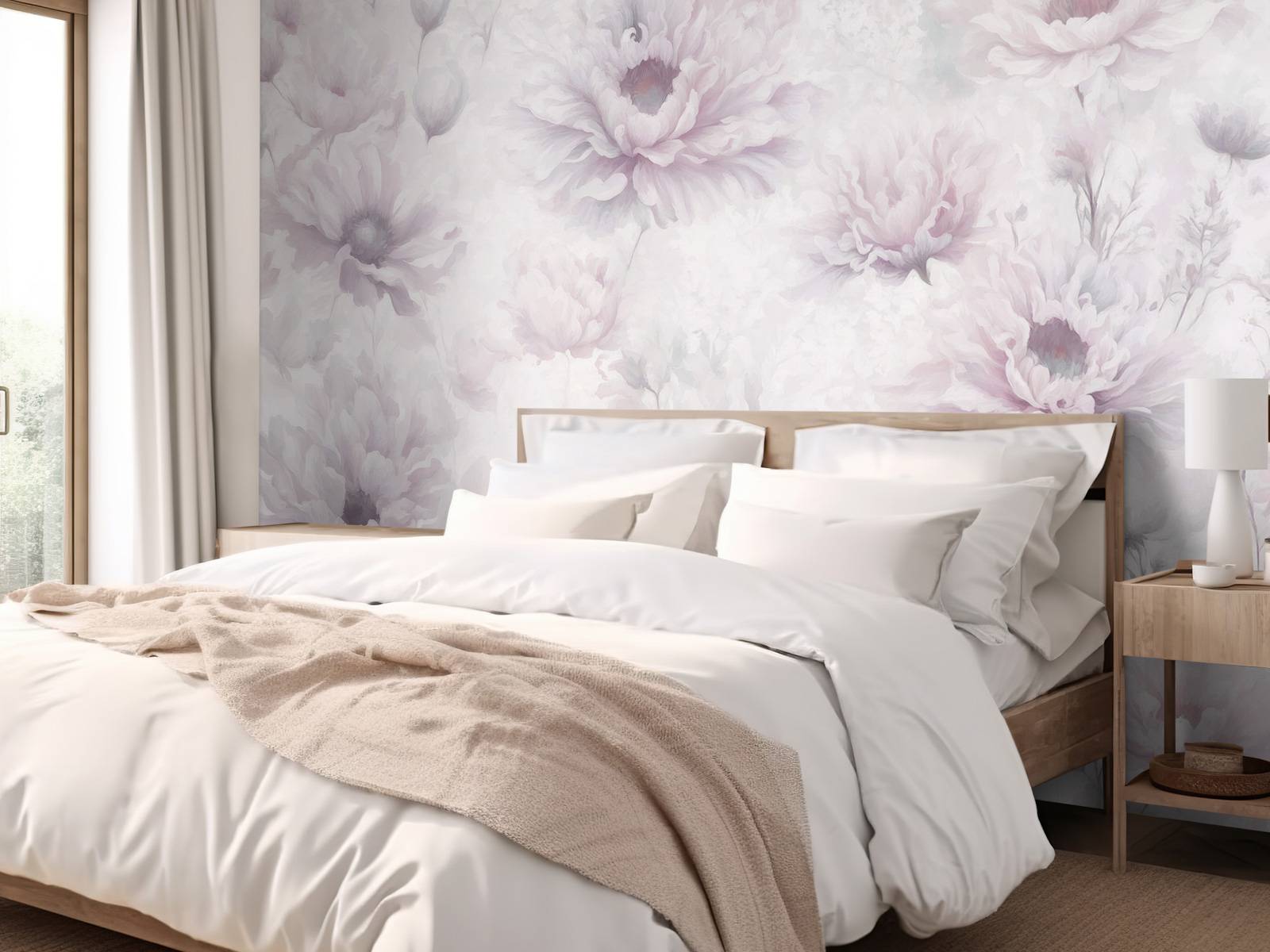 Mur romantique rose