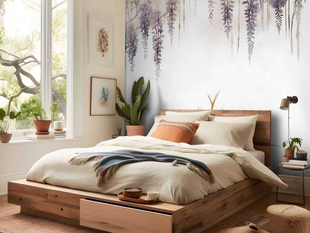 Glycine et Graminées Beige