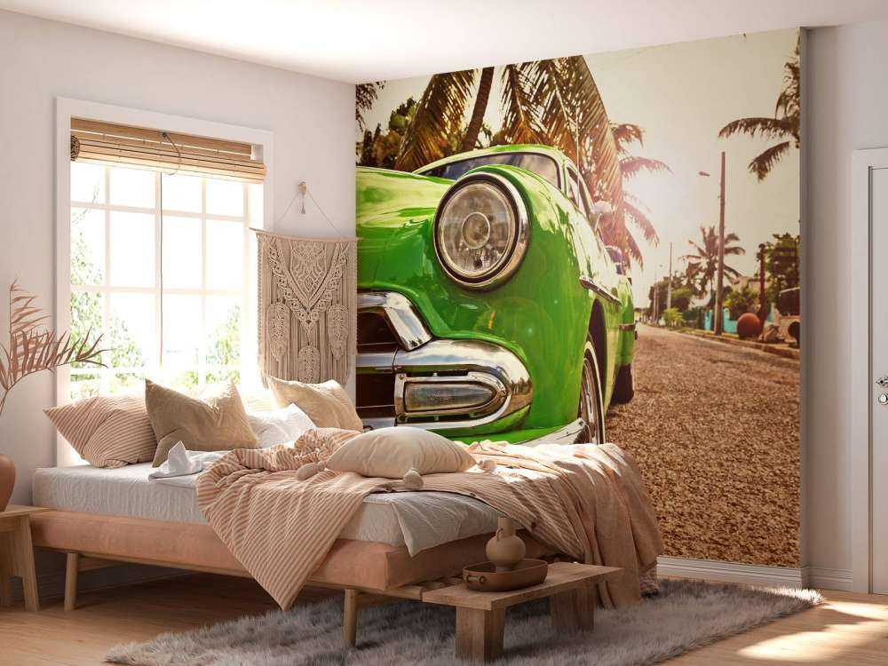 Voiture classique verte