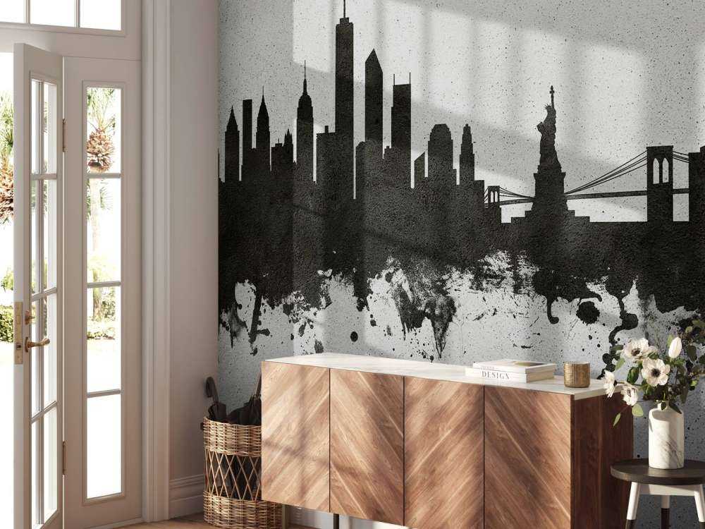 Aquarelle skyline, New York