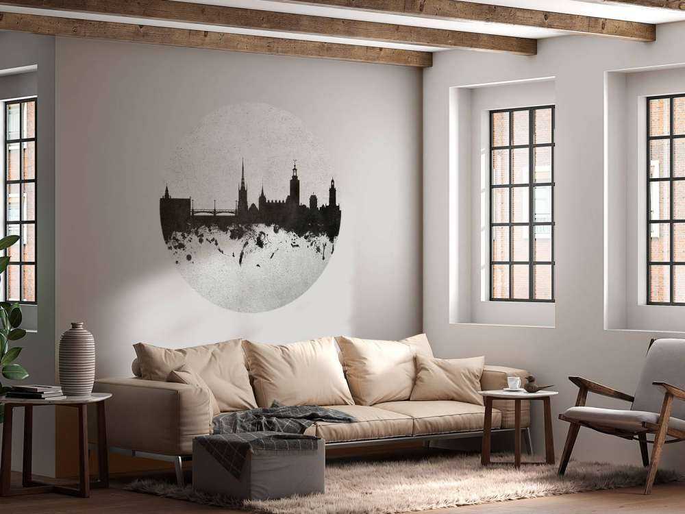 Aquarelle skyline, Stockholm