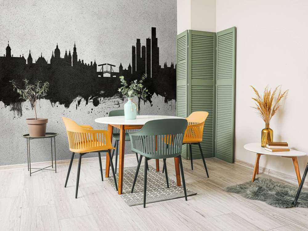 Aquarelle skyline, Amsterdam