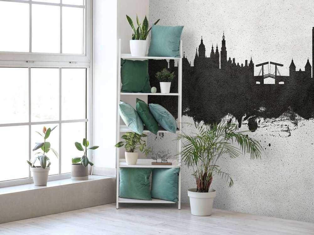 Aquarelle skyline, Amsterdam