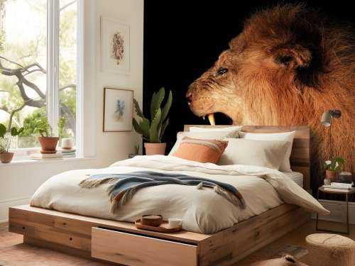 Lion rugissant