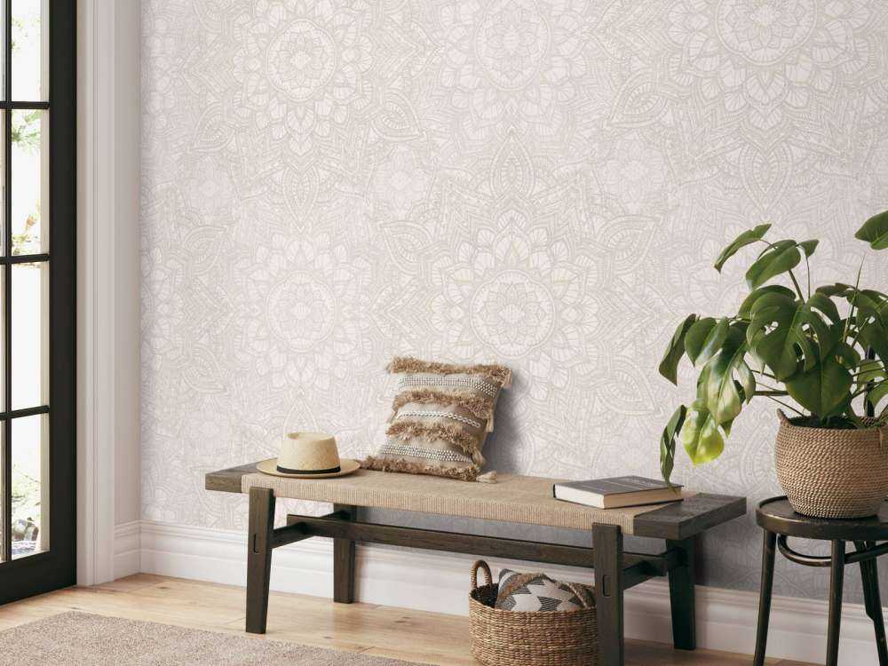 Mandala boho doré - sable