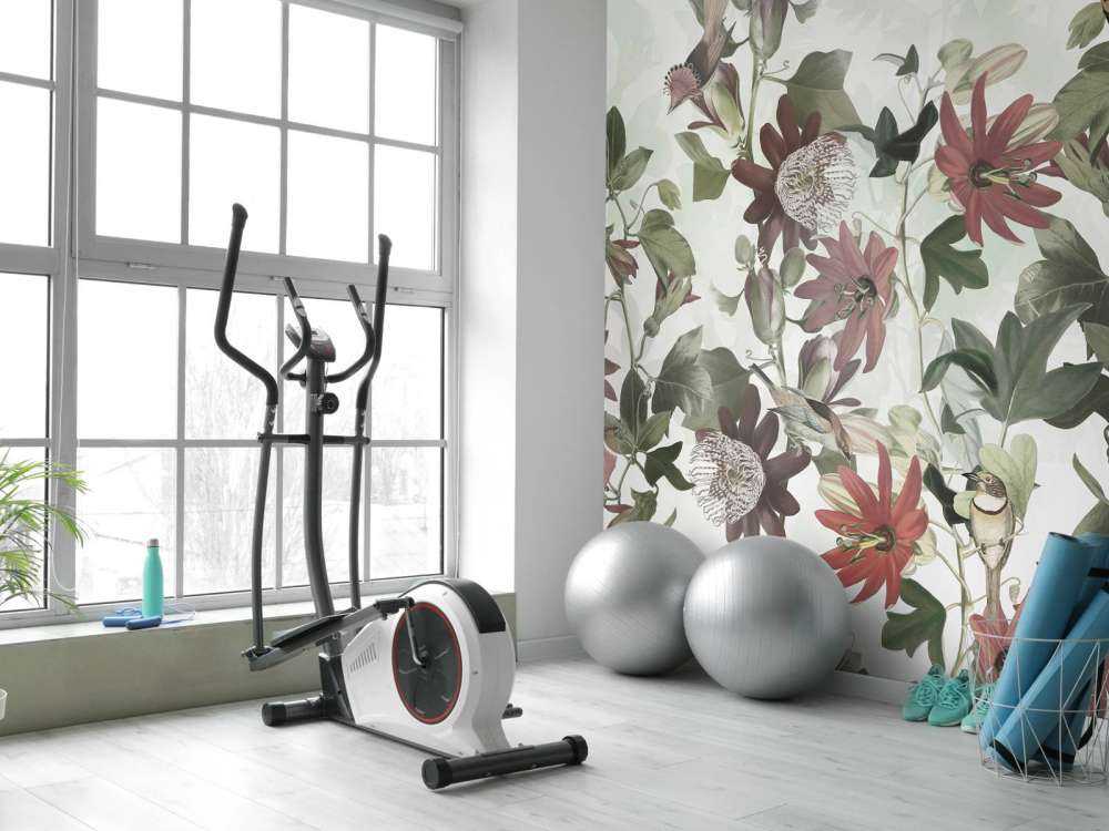 Sept oiseaux dans un feuillage enchanté - vert pastel