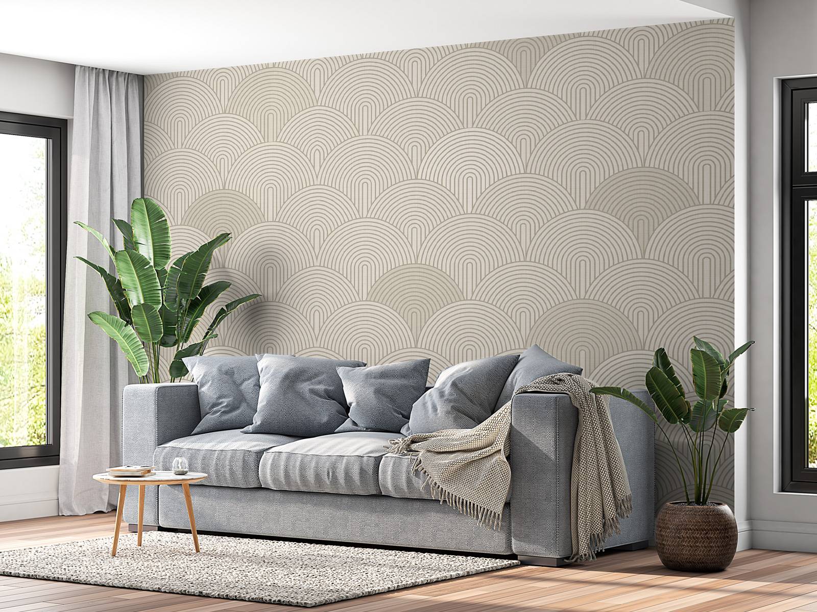 Arches et courbes Boho - sable
