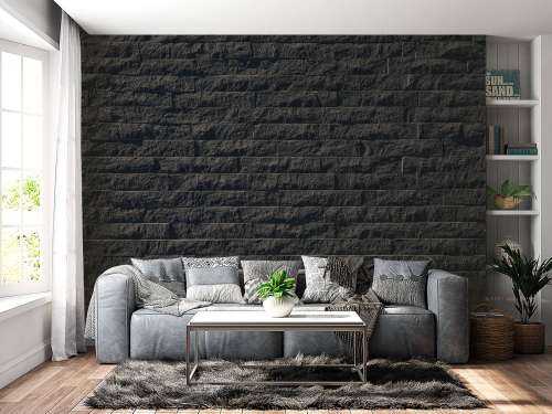 Mur avec des pierres sombres