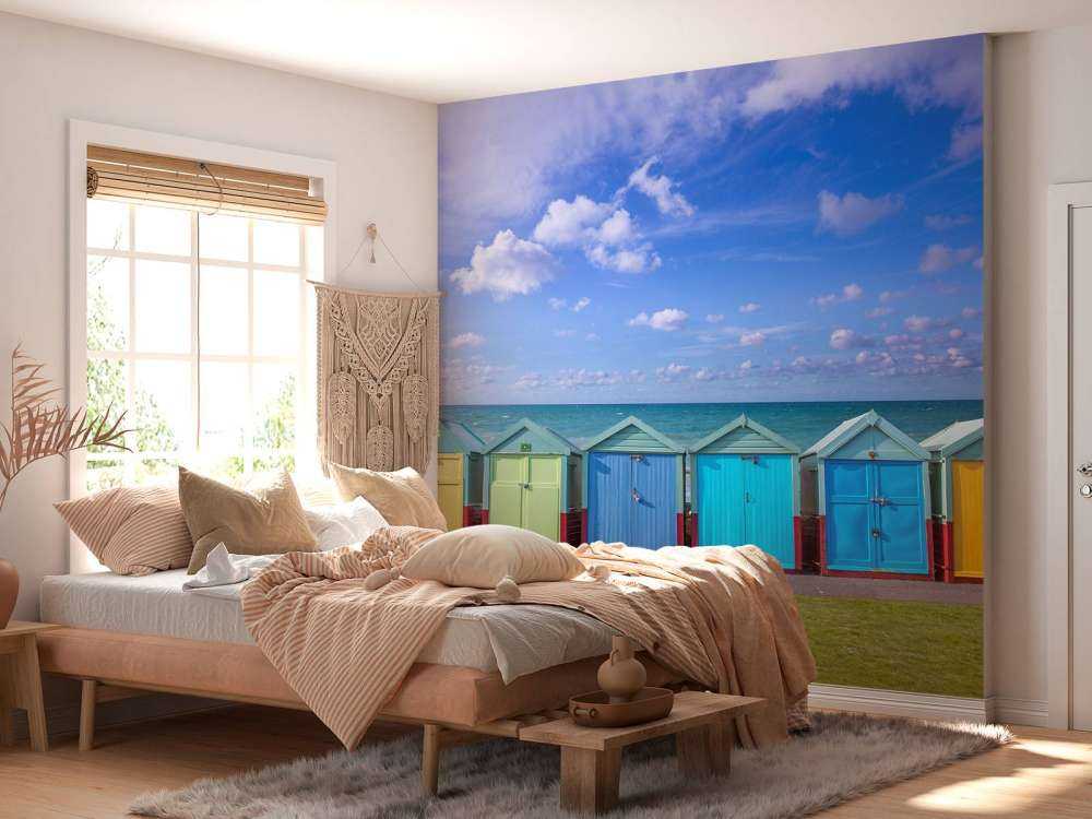 Maisons de plage colorées