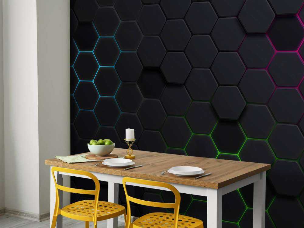 Hexagones lumineux