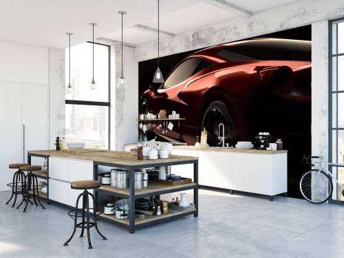 Voiture de sport rouge