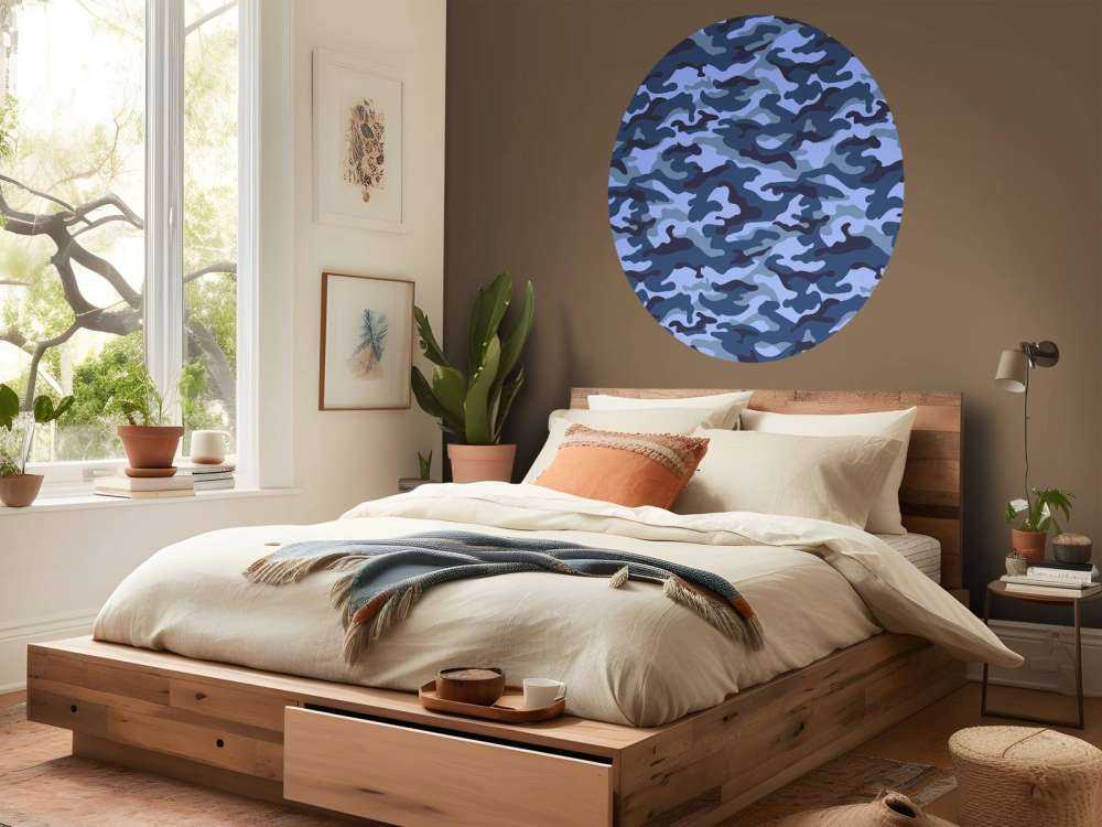 Motif Camouflage bleu