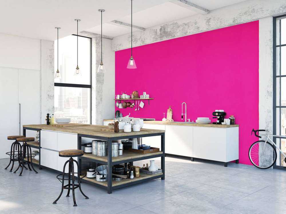 Béton rose fluo